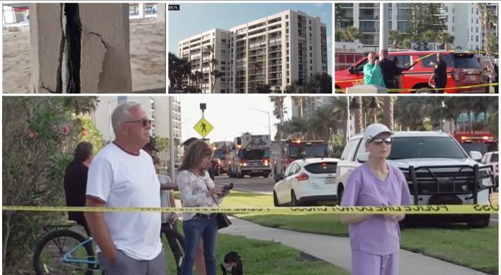 Florida firefighters had to rush to evacuate 60 residents from high-rise after massive crack spotted in column