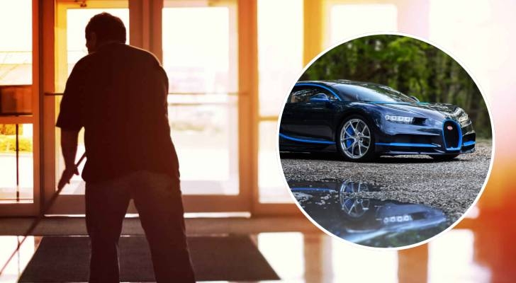 This Tennessee janitor went from living in his car to driving a $3 million Bugatti — here's how he invested