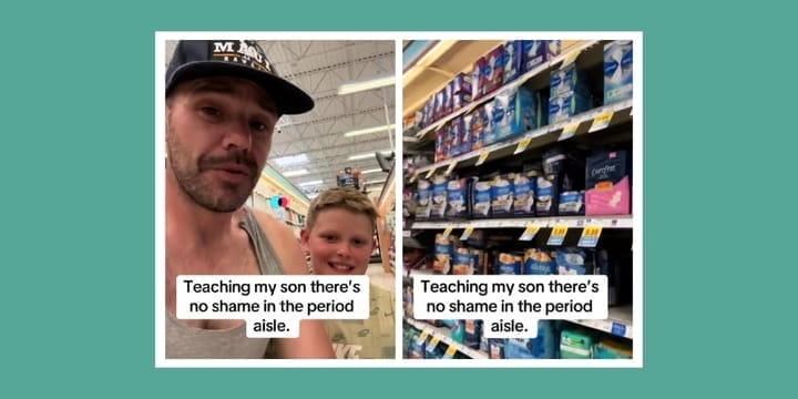 This father-son duo in the pad aisle is breaking a generations-old taboo