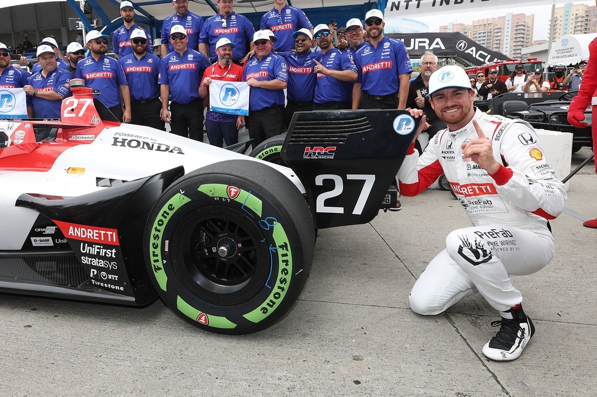 Kyle Kirkwood snags second IndyCar Long Beach pole to claim an Andretti 1-2