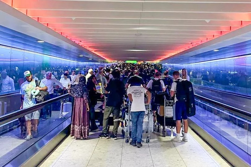 Heathrow Airport chaos as passengers 'stuck' in tunnels, trains cancelled and traffic jammed