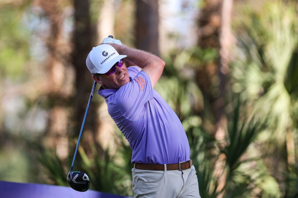 In bid for first PGA Tour Champions title, Justin Leonard leads Ernie Els by a shot