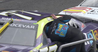 Stenhouse confronts Hocevar on pit road after Mexico City race