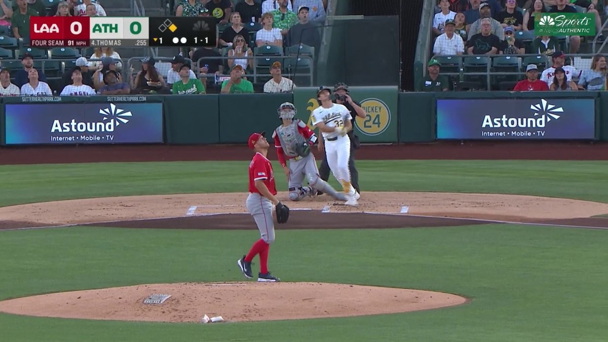 Colby Thomas crushes two-run homer to give Athletics early lead vs. Angels