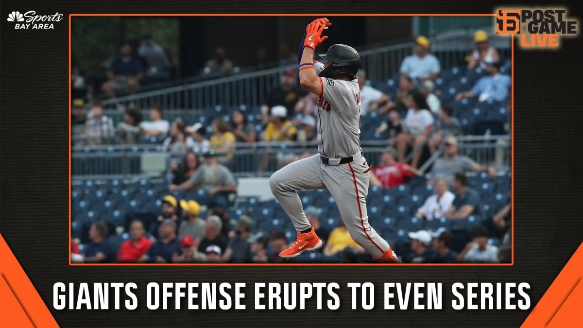 Giants' offense bounces back, evens series with blowout victory over Pirates