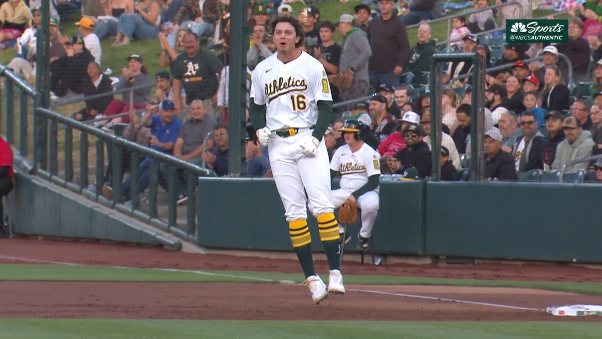 Top Athletics prospect Kurtz rips RBI single in first MLB at-bat
