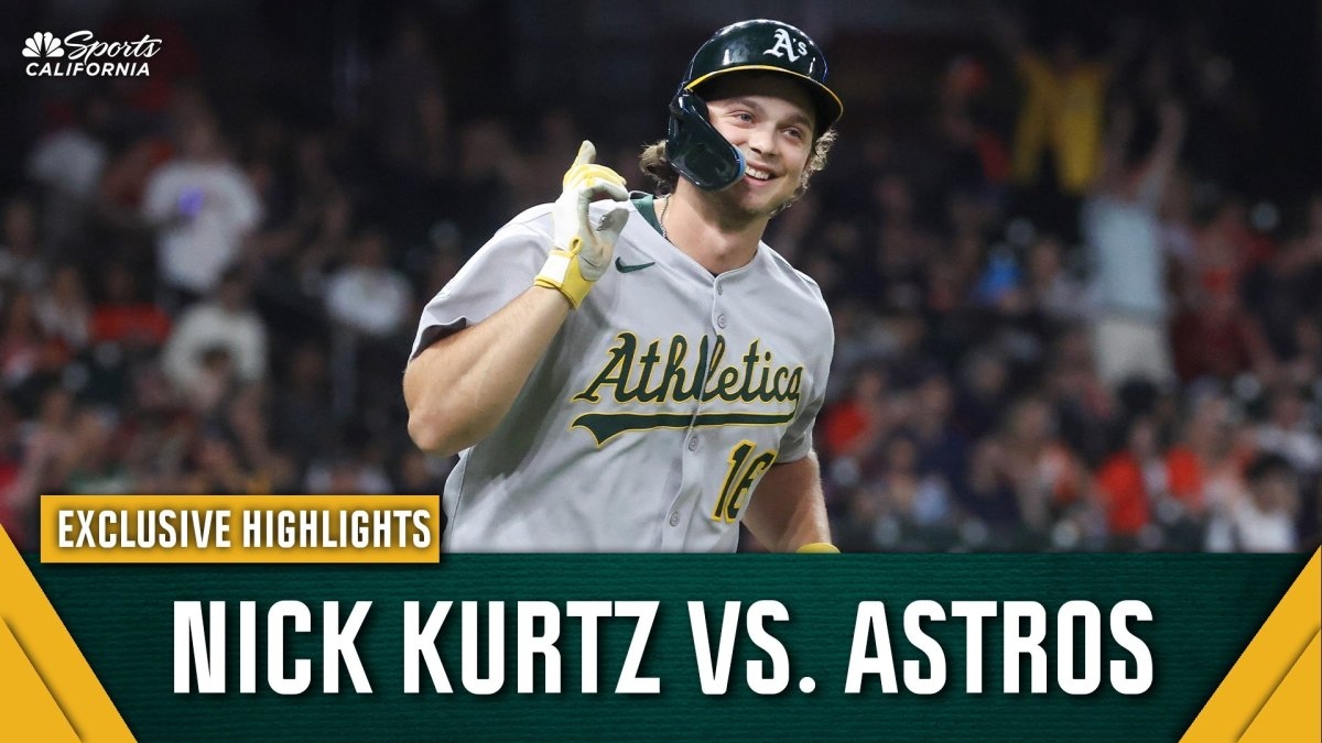 Watch Nick Kurtz's incredible four-homer, six-hit game in Athletics' win
