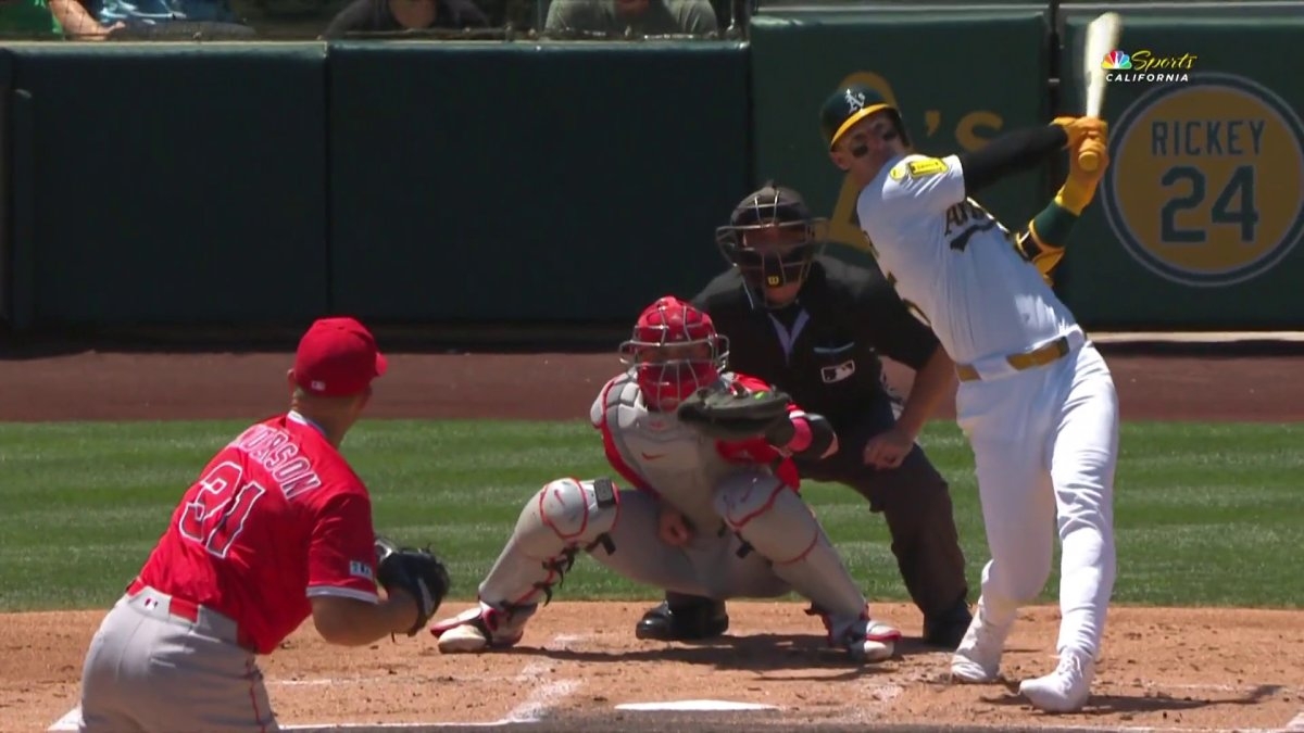Brent Rooker's 11th home run gives Athletics early lead vs. Angels