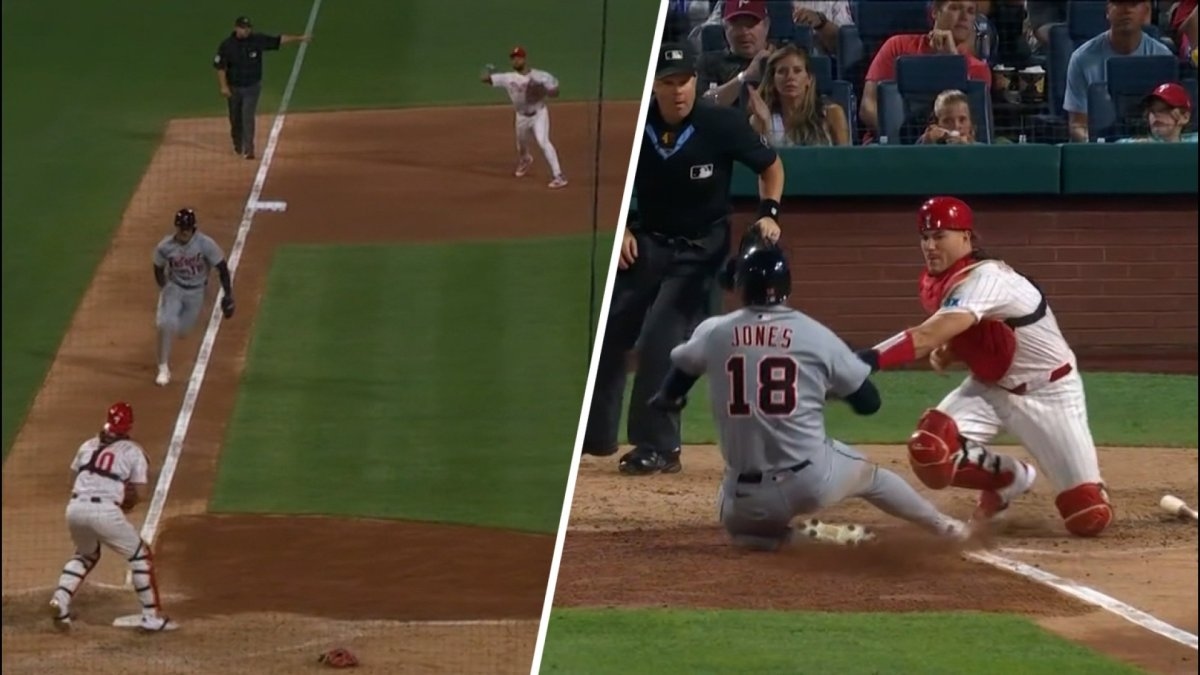 Sosa, Realmuto combine for slick defensive play to save a run