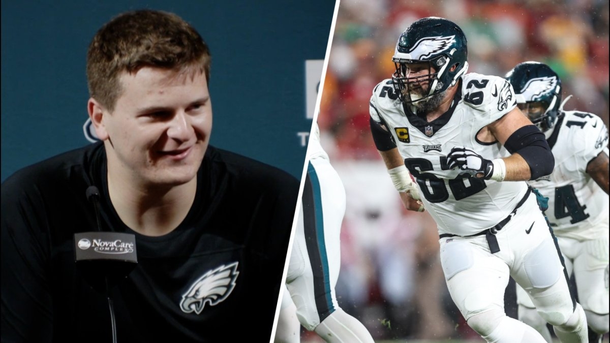 Eagles rookie center Drew Kendall on how Jason Kelce influenced his game