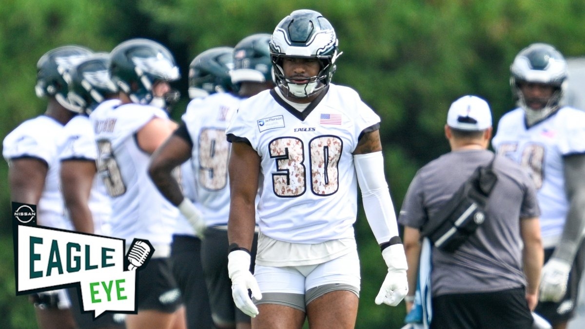 Eagle Eye: Jihaad Campbell gets reps at edge rusher on Thursday
