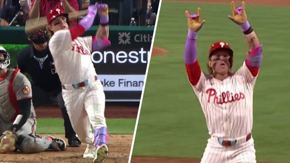 Harrison Bader's first home run as a Phillie gives the Phillies the lead!