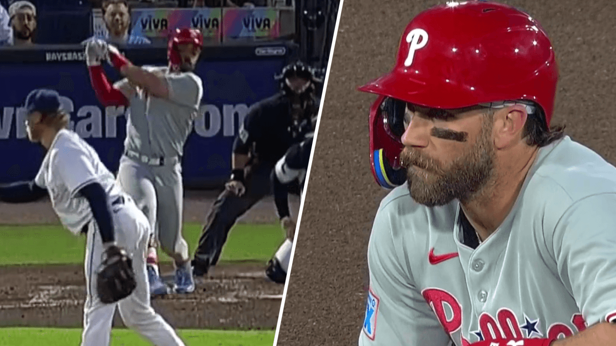 Bryce Harper comes through with a two-run double to make it 6-0 Phillies