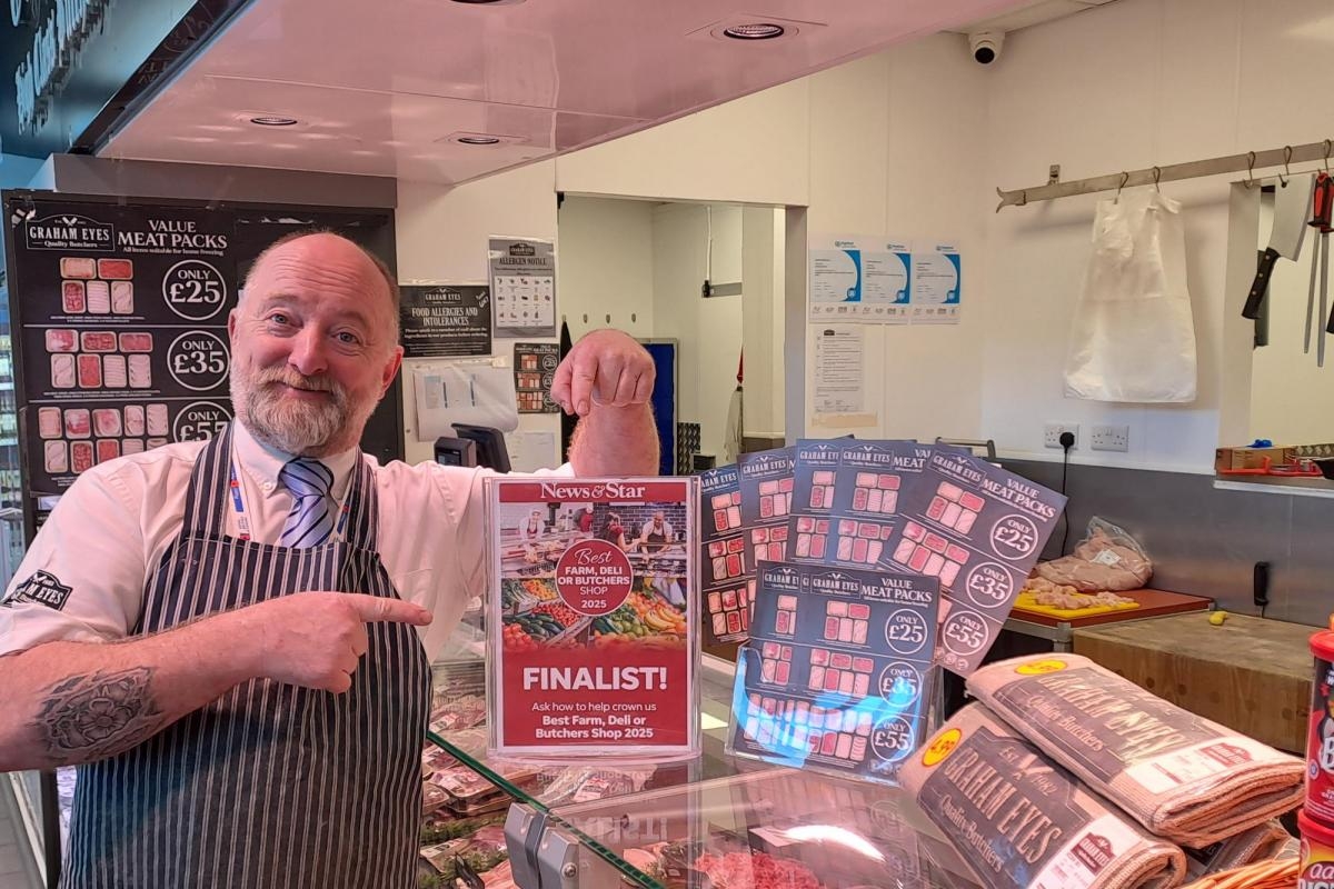 Graham Eyes High Class Butchers Maryport wins News & Star award