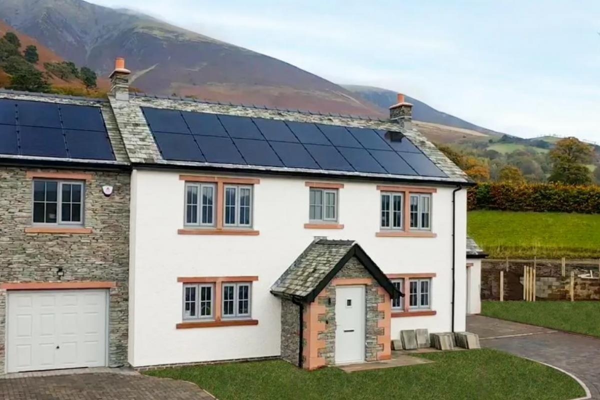Four-bedroom new build on the market near Keswick