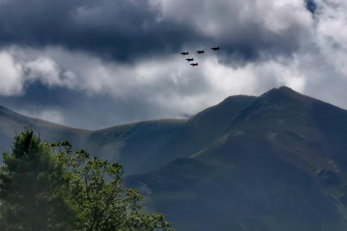 Red Arrow jets spotted in the skies above the Lake District and Cumbria