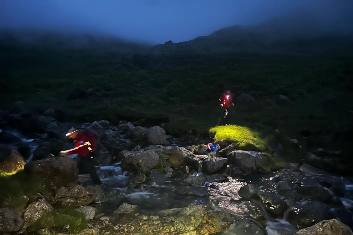 Missing three peaks walker saved after six hours by mountain rescue team
