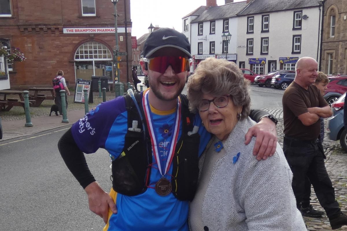 Man completes gruelling running challenge in memory of grandfather