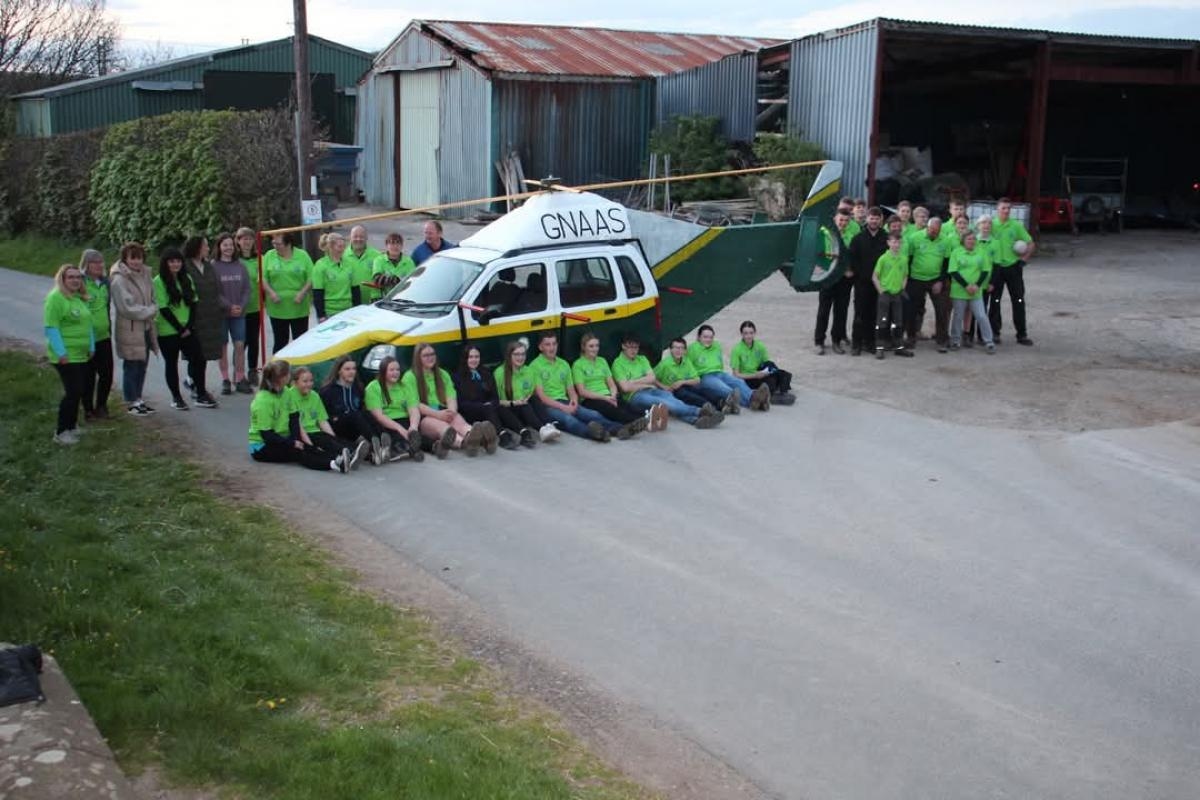 Replica air ambulance helicopter to be dragged 77 miles from village to air base