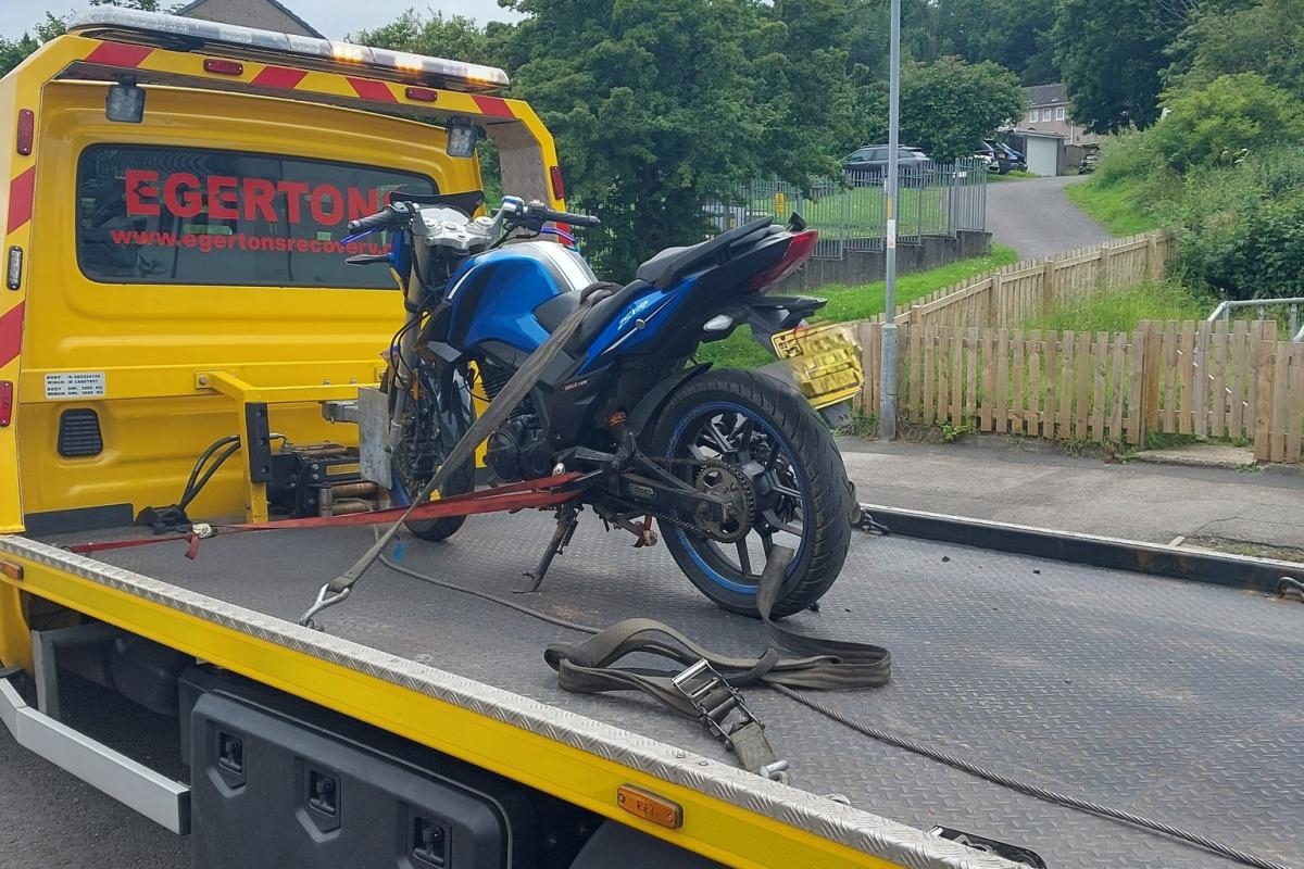 Motorbike that 'nearly caused accident' in Whitehaven seized by police