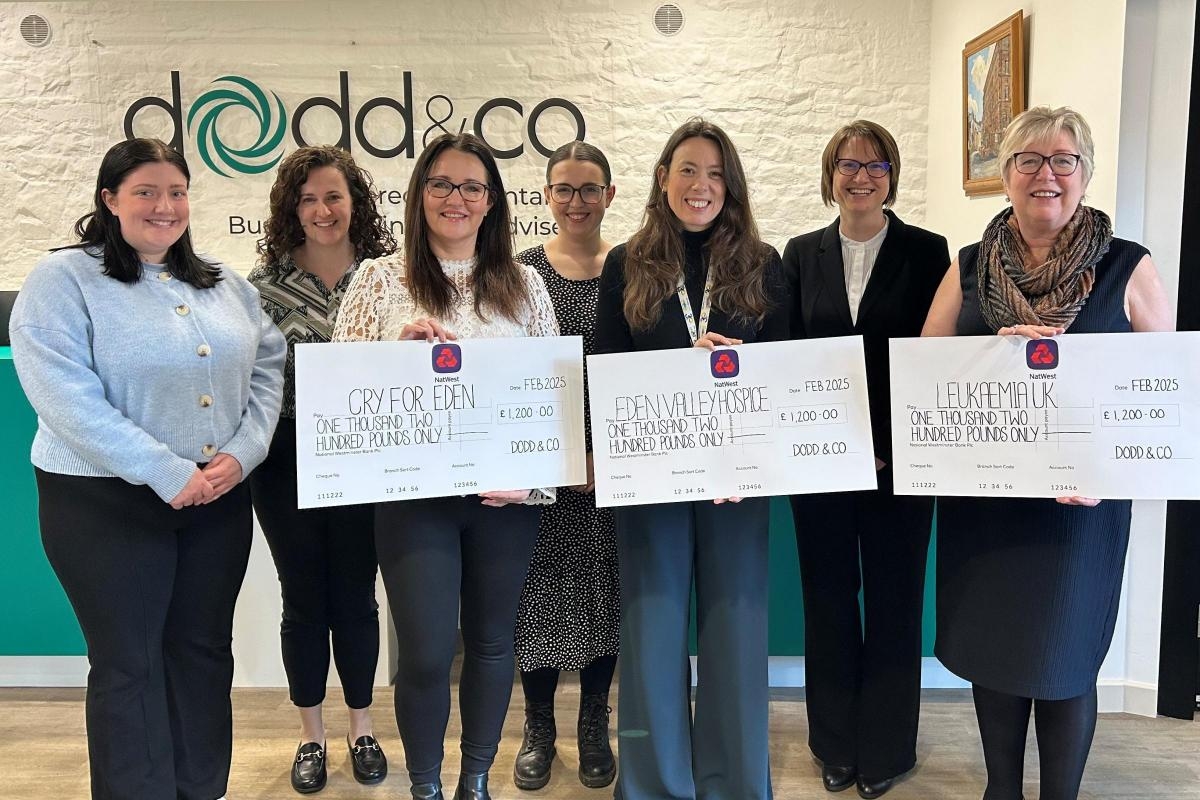 Cumbrian accountancy firm donates £5,000 to charities