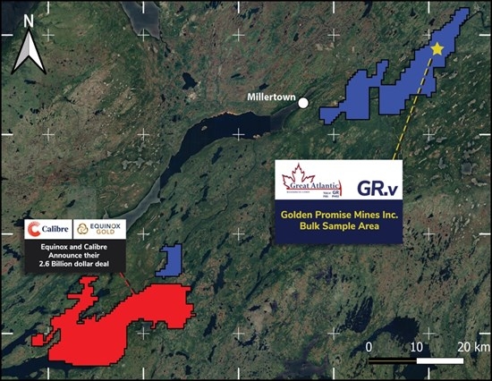 Great Atlantic Applies for 2700 Tonne Bulk Sample Permit Targeting a High Grade Area Within Its 119,900 Oz Resource Averaging 10.4 G/T Gold at Jaclyn Main Zone, 100% Owned Golden Promise Gold Property