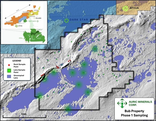 Auric Minerals Announces Completion of Phase 1 Exploration on the Bub Property in Central Mineral Belt, Labrador