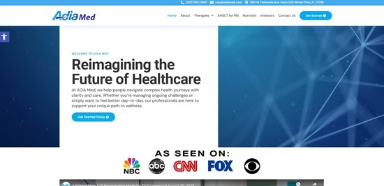 Adia Nutrition Launches Second National Television Campaign Showcasing U.S.-Based Regenerative Stem Cell Therapies