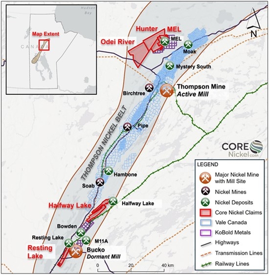 Core Nickel Receives $300,000 Grant from the Manitoba Mineral Development Fund