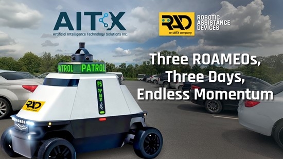 AITX's RAD Announces Third ROAMEO Gen 4 Order as Expansion Opportunities Grow