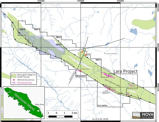 Nova Pacific Metals Extends the Strike Length of the Lara Project to 17 KM