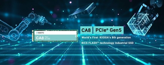 SSSTC Launches World's First Industrial M.2 SSD Featuring KIOXIA's 8th generation BiCS FLASH(TM) Technology and PCIe(R) 5.0 Interface