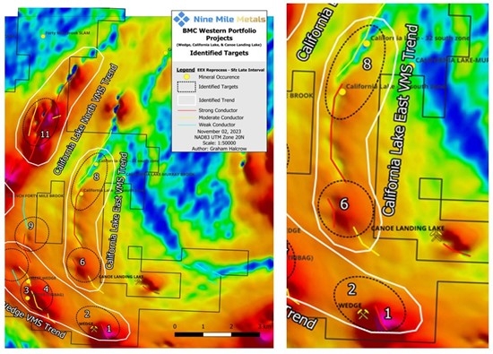 Nine Mile Metals Receives NBJMAP Exploration Grant for California Lake East VMS Project