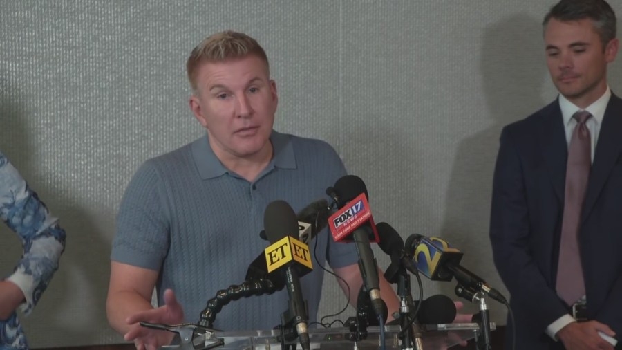 Live: Todd Chrisley speaks to press after pardon
