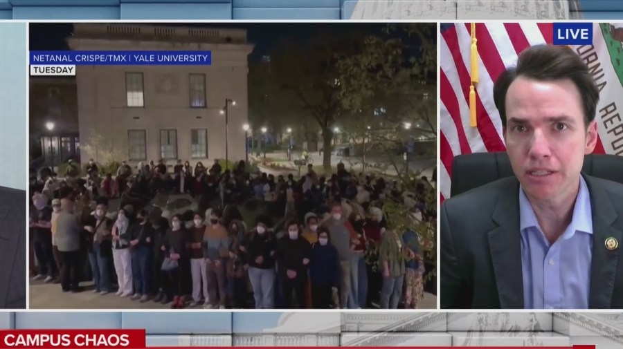 Rep. Kevin Kiley praises Yale's overnight crackdown on pro-Palestine protests