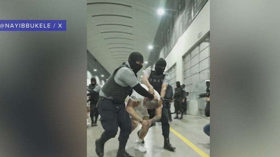 Accused gang members deported to El Salvador get harsh reception