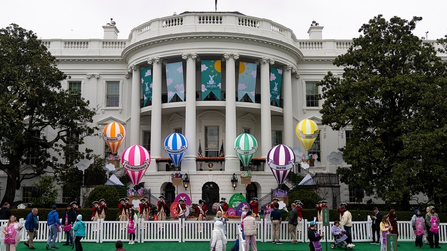 White House holds annual Easter Egg Roll hours after pope's death