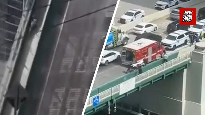 Woman injured after plummeting to pavement in drawbridge mishap