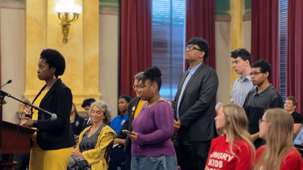 Northeast Ohio students travel to Statehouse to fight for school funding, DEI initiatives