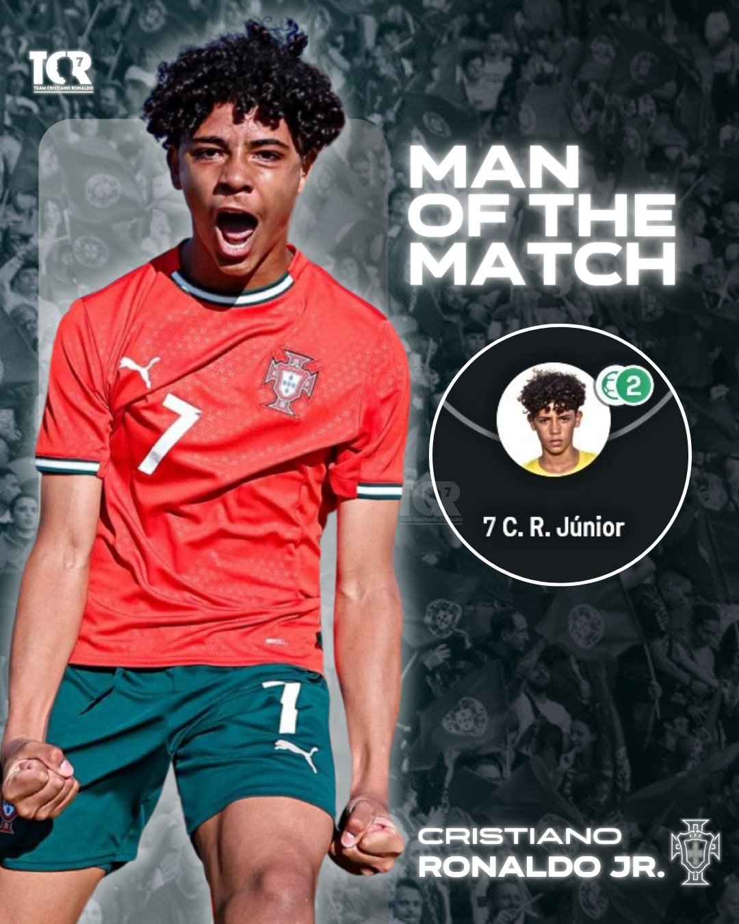 Cristiano Ronaldo Jr nets first goal for Portugal U15 🤩