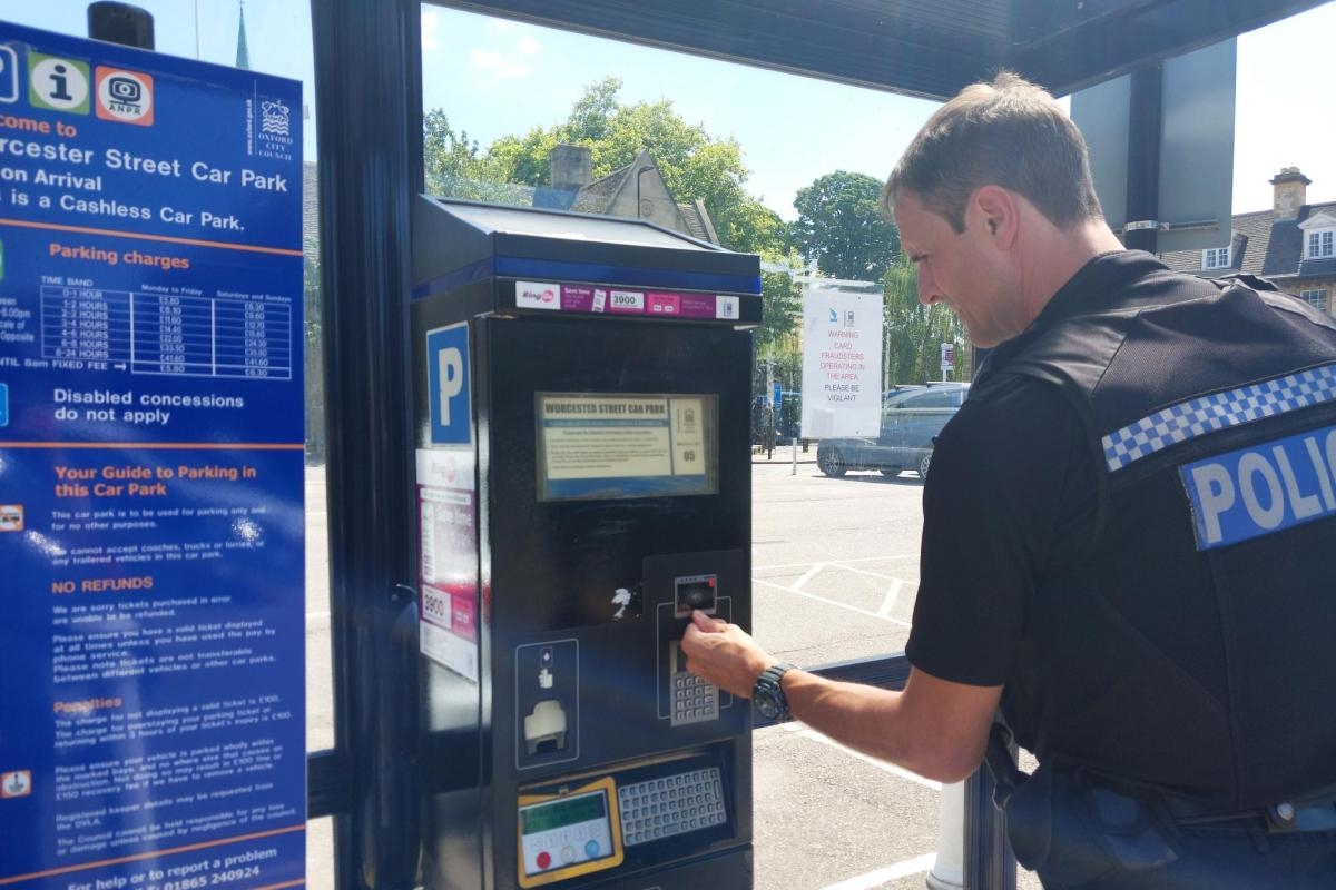 Update on Oxford parking machine payment scams from police