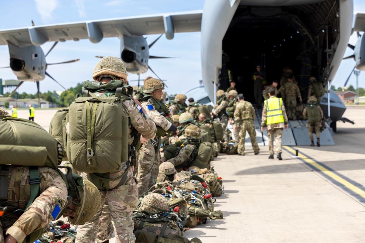 Paratroopers leave RAF Brize Norton for NATO exercise