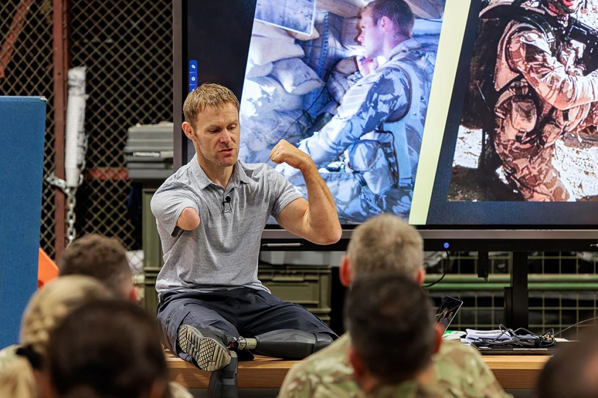 'Powerful story' of triple amputee shared at RAF Brize Norton event day