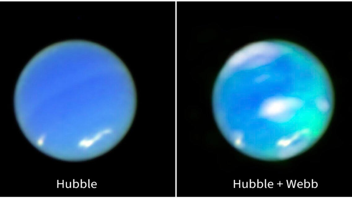 Neptune's auroras captured in great detail by Nasa's Webb telescope