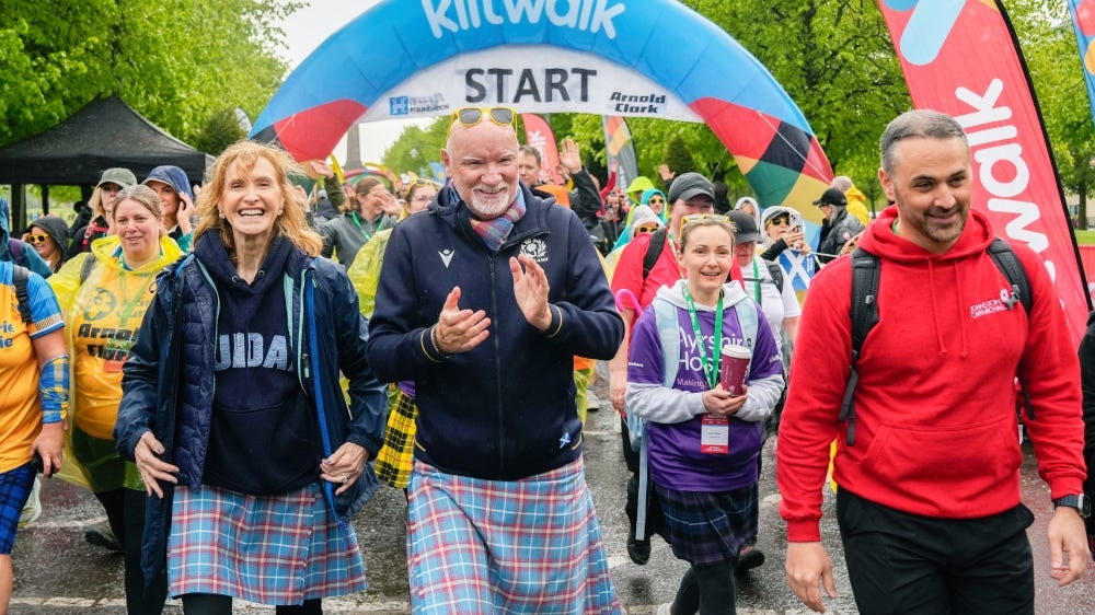 Thousands of walkers in kilts stride out to raise millions for charity