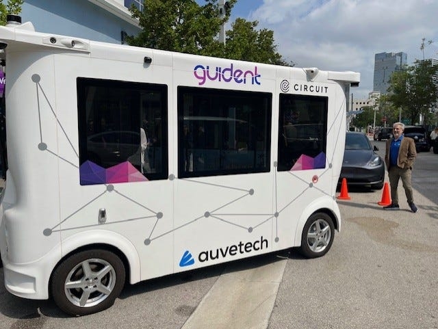 See photos of new self-driving shuttle roaming downtown West Palm Beach