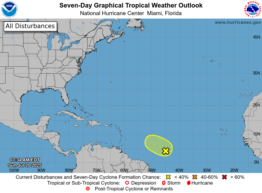 National Hurricane Center watching disturbance in the Atlantic, as heat is on in Florida