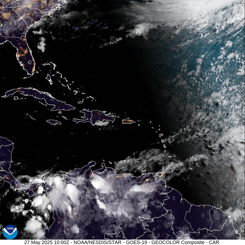 National Hurricane Center tracking tropical waves in Atlantic, Caribbean. See predictions