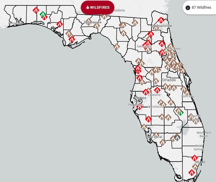 Maps show more wildfires burning across Florida. See closest risks to your home
