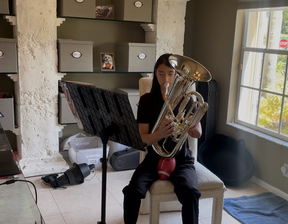 He only has one hand, but Boynton Beach teen plays magic on this difficult musical instrument